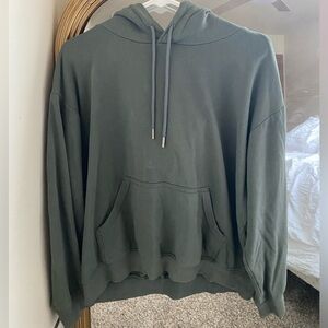 green hoodie